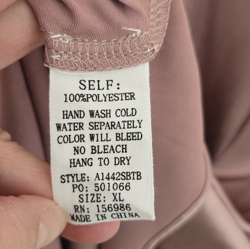 Baltic Born | NWOT Celeste Satin Midi Skirt In Blush Size XL - Picture 11 of 11